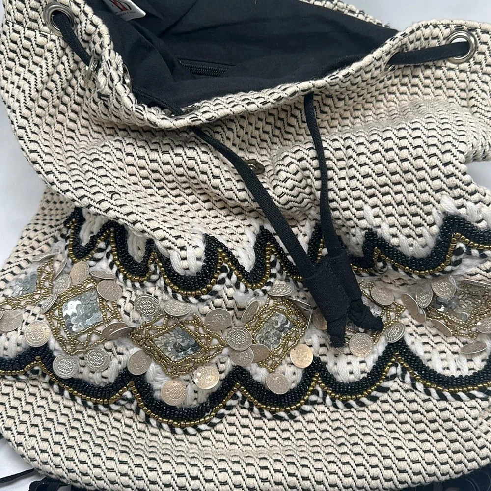 America & Beyond Embellished Flap Backpack